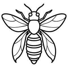 Elegant One-Line Bee Design