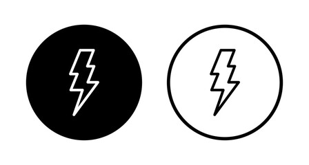 Lightning icon logo design. electric sign and symbol. power icon. energy sign