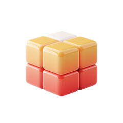 Obraz premium Colorful cubes forming a larger cube abstract design