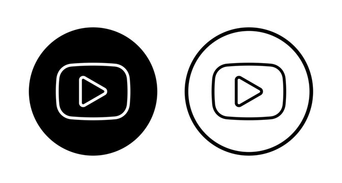Play icon logo design. Play button sign and symbol