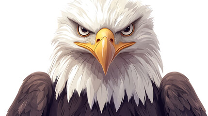 Obraz premium Majestic eagle with fierce expression.
