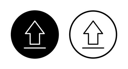 Upload icon logo design. load data sign and symbol
