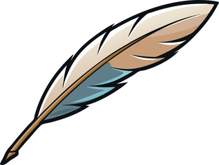 Fototapeta premium High-Quality Premium Feather Vector Illustration for Creative, Artistic, and Symbolic Design – Modern Minimalist Graphic Element