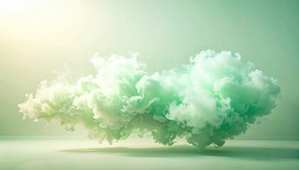 Fototapeta premium Dynamic misty cloud formation abstract environment digital art ethereal scene minimalist viewpoint conceptual interpretation