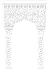East Arch Contour Coloring Facade Template