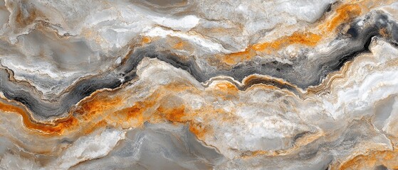 Fototapeta premium Abstract background with waves of orange, gray and white, great for art projects or creative banners.