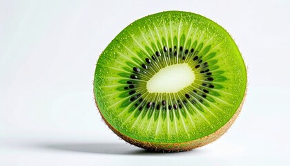 Slicing fresh kiwi fruit kitchen countertop food photography bright environment close-up view healthy snack concept