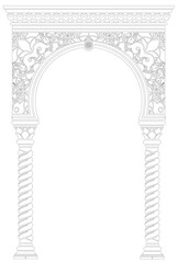 East Arch Contour Coloring Facade Template