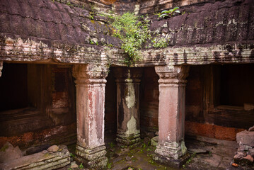 Angkor ancient temple ruins in Cambodia