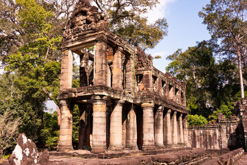 Fototapeta premium Angkor ancient temple ruins in Cambodia