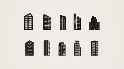 Fototapeta premium City Skylines Icons Collection