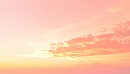 Naklejka premium Sunset serenity over the ocean coastal landscape digital artwork tranquil environment wide-angle view nature's beauty