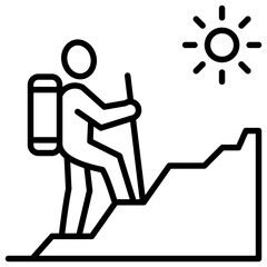 Adventure line icon