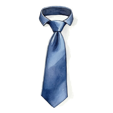 Naklejki classic tie, watercolor drawing, isolated on a white background. classic tie vector.