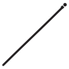 Mighty Quarterstaff silhouette, perfect for combat and defense – Quarterstaff illustration – Minimalist Quarterstaff vector – Weapon silhouette

