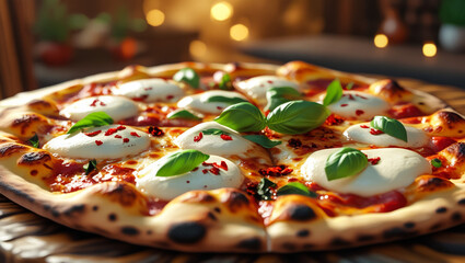 Pizza with Standard Cooked Ham and Mushrooms – Savory Classic Topping
