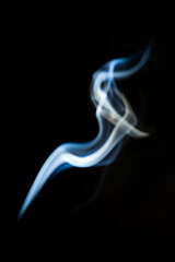 smoke on black background