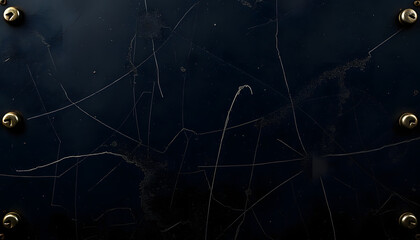 Grunge and scratch on black metal plate background, realistic. with white shades