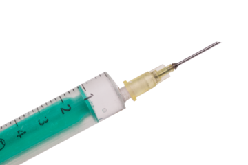 Eine Spritze in Nahaufnahme