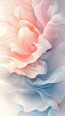 Fototapeta premium A soft, abstract composition featuring flowing pastel colors resembling petals.