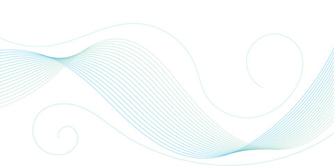 Wave flowing liquid line abstract background. Black and white vector design 3D lines in perspective, curve and wave lines in motion, smooth and soft backdrop.