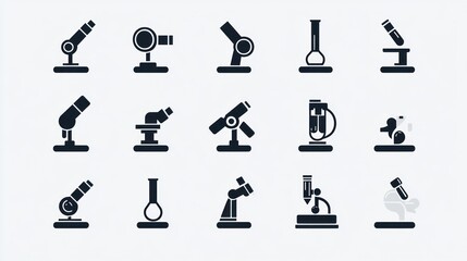 Lab Equipment Icons Set (3)