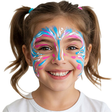 portrait of a girl with painted face