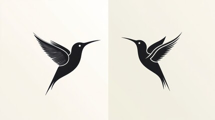 Obraz premium Hummingbird Logo Designs - Two Variations