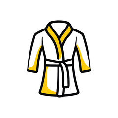 bathrobe on white background for web and graphic design