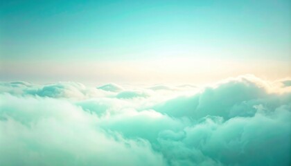 Fototapeta premium Soaring above the clouds aerial view of serene cloudscape nature photography tranquil environment peaceful concept