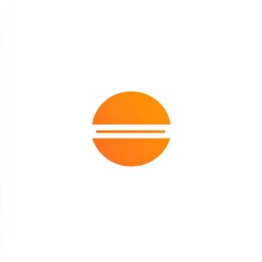 Orange Sun Icon Graphic Design