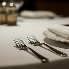 Elegant Table Setting Fine Dining Restaurant Image