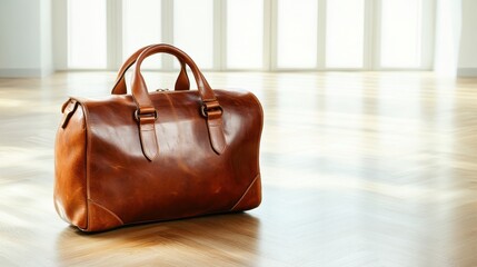 This stylish leather work bag embodies professionalism and functionality, crafted to meet the demands of everyday business use while showcasing sophisticated design elements.