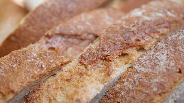 Freshly baked bread demonstrates artisanal baking techniques