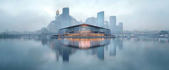 Fototapeta premium Misty Metropolis Architecture