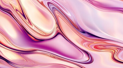 Abstract swirls of fluid paint in vibrant pinks and peachy tones.