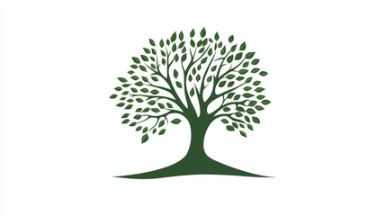 Naklejka premium Simple Green Tree Graphic