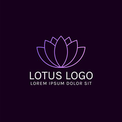 Elegant Luxury Lotus Logo Creative Lotus Flower Vector Template and Premium Icon Design Concept