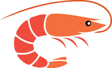 vector illustration of a shrimp