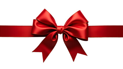red bow isolated on white