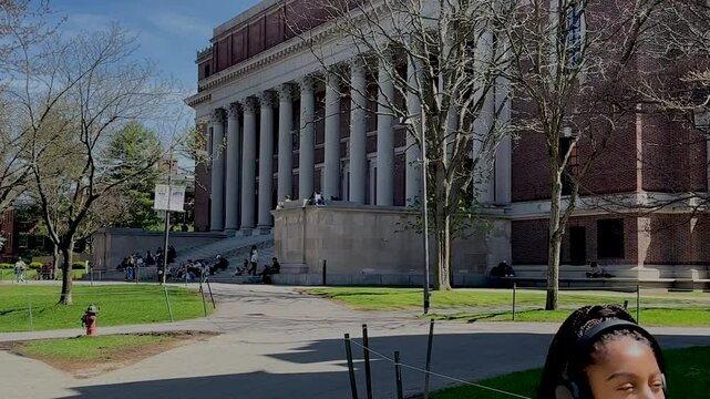 Female Student At The Harvard Campus 