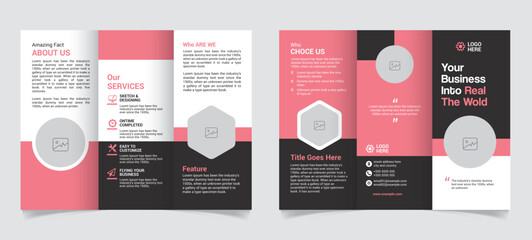 Trifold Brochure Template Design with Vector file