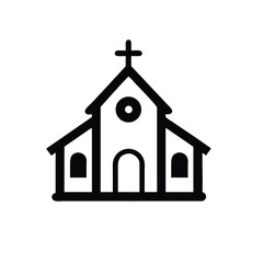 church on white background for web and graphic design