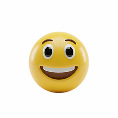 Happy Smiley Face Emoji 3D Render