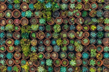 Succulents in terracotta pots (1)