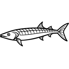 One-Line Barracuda Vector Design