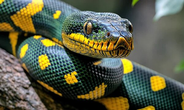 Green Tree Python: A Close-Up Encounter with Nature's Beauty