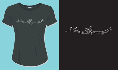 Marine Biology T-Shirt Design with Mockup Template For Print, Poster, Card, Mug, Bag, Invitation And Party.	