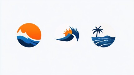 Ocean logo designs, nature theme