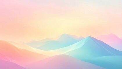 Serene sunrise over rolling hills nature landscape digital art soft pastel colors tranquil environment ethereal viewpoint